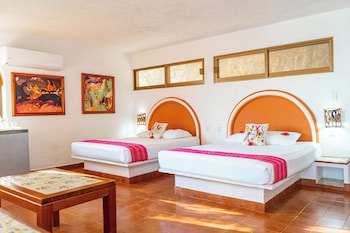 Tropical View with Fan, 2 double beds