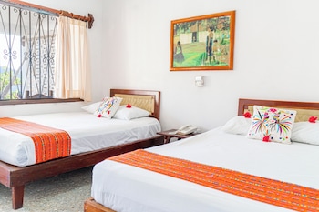 Tropical View with Fan, 2 double beds