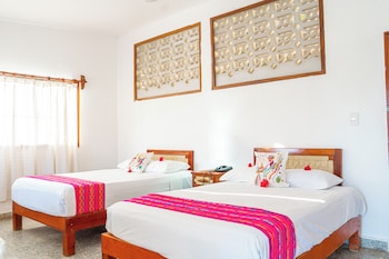 Tropical View with Fan, 2 double beds